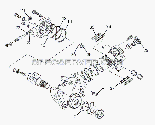 STEERING GEAR BOX (ZF-INDIA) для LPT 1618 ТС/52 (список запасных частей)