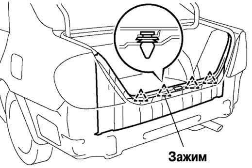 Снятие облицовки багажника