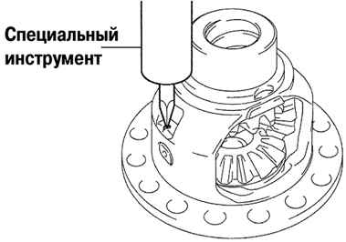 Раскернение отверстия штифта в коробке дифференциала