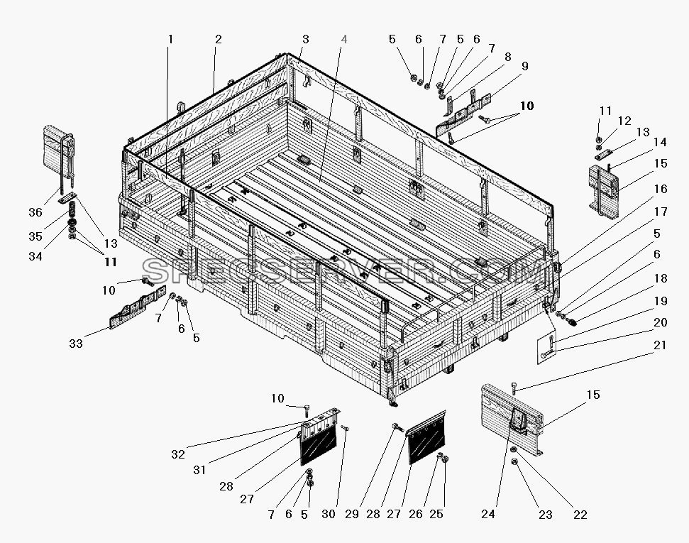 Платформа для Урал-4320-41 (список запасных частей)
