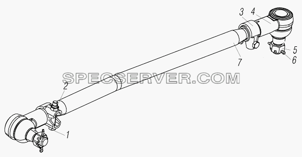 Тяга сошки 180-3414010-10 для Урал-4320-80М/82М (список запасных частей)