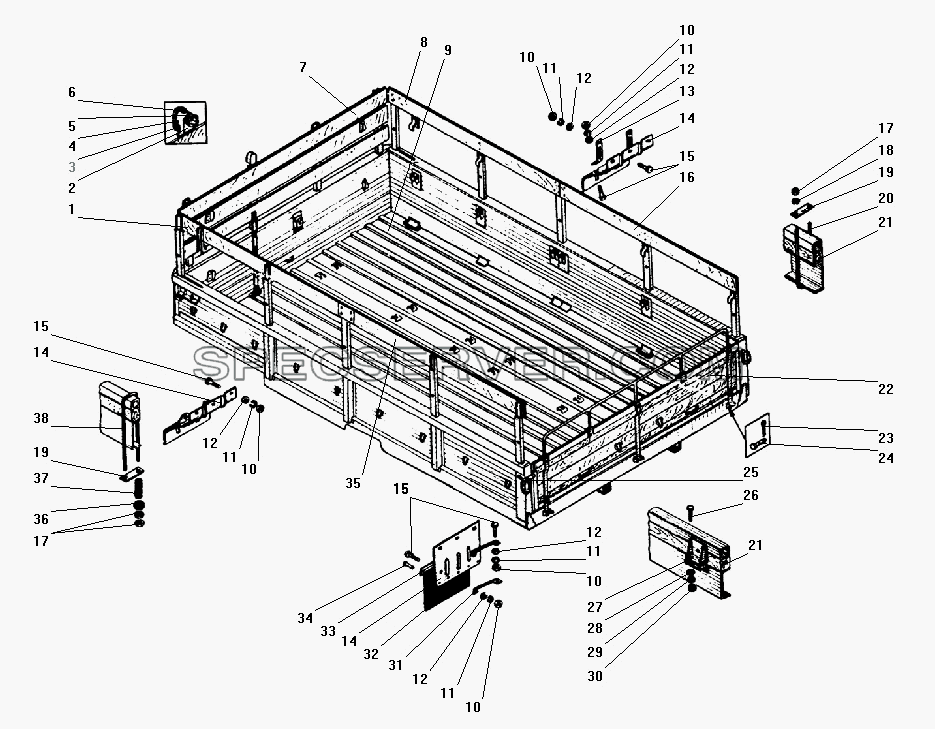 Платформа для Урал-43206-41 (список запасных частей)