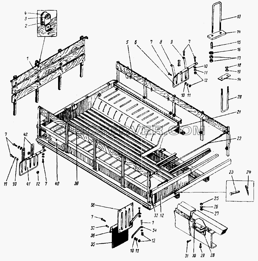 Платформа для Урал-4320 (список запасных частей)
