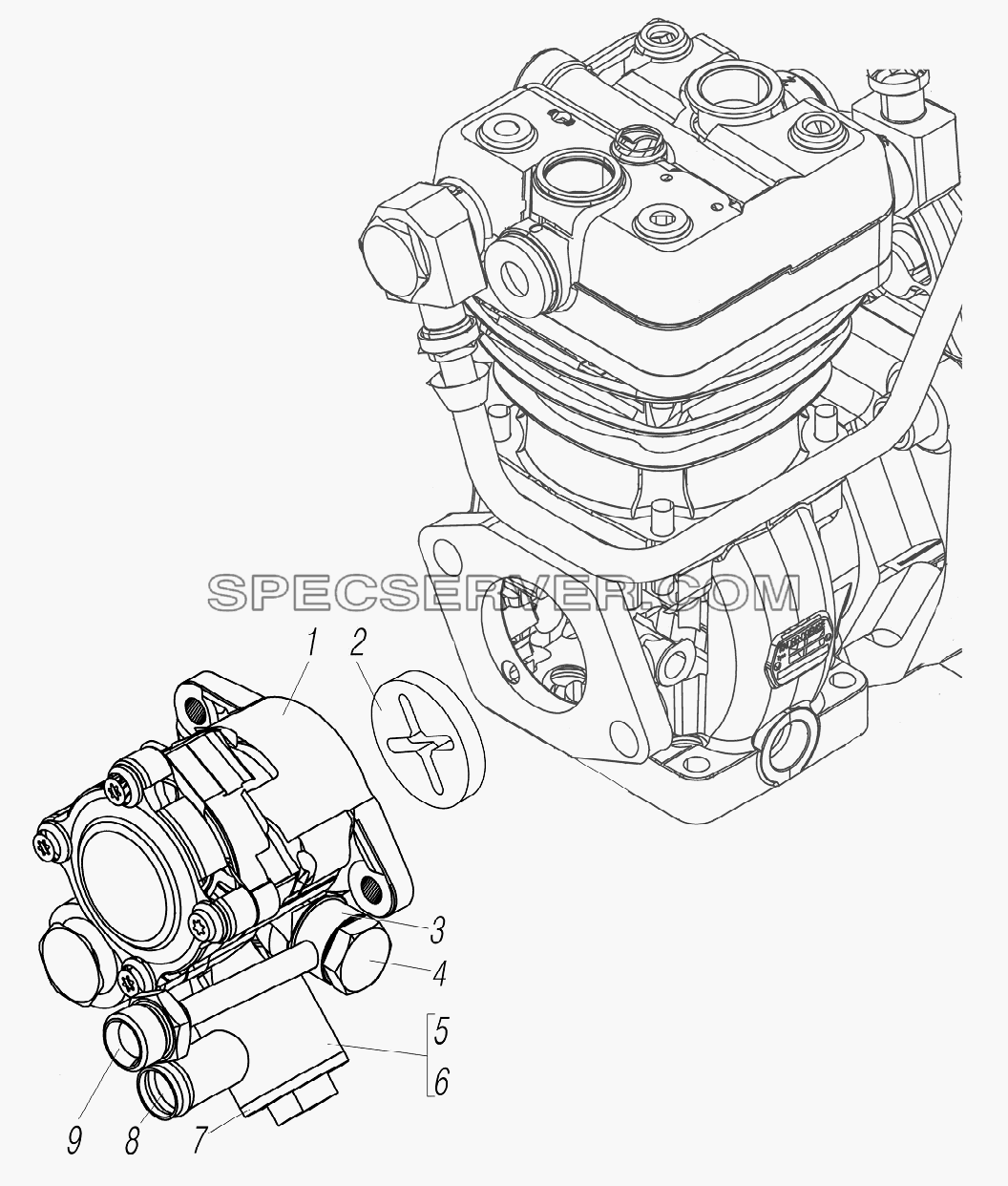 Насос для Урал-44202-3511-80М (список запасных частей)