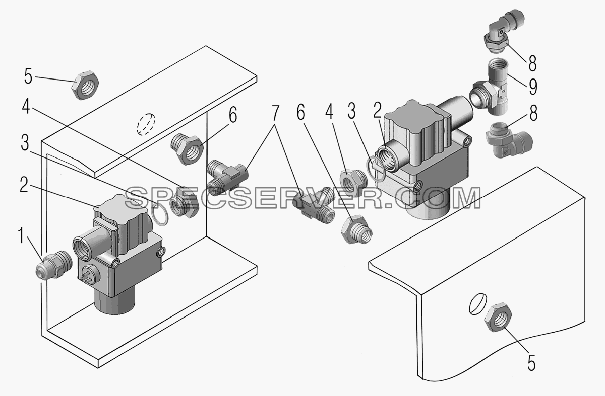 Установка модуляторов для Урал-44202-3511-80М (список запасных частей)