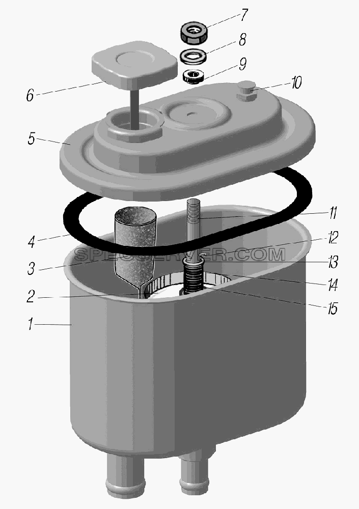 Масляный бак для Урал-55571-1121-70 (список запасных частей)