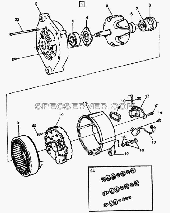 Генератор 3986429 28V/80A для FH12 (список запасных частей)