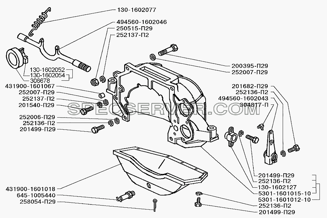 Картер сцепления для ЗИЛ-5301 (2006) (список запасных частей)