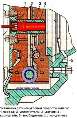 Установка датчика скорости АБС ЗИЛ-5301